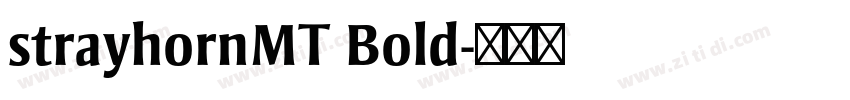 strayhornMT Bold字体转换